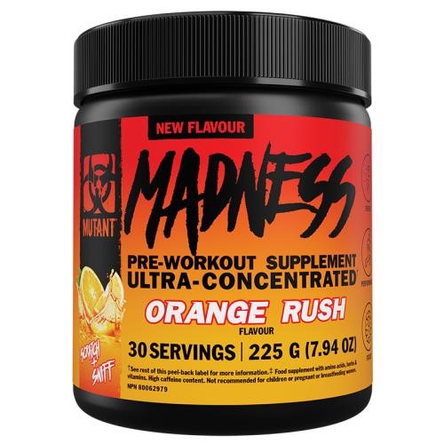 Mutant Madness Pre-Workout - 225g Orange Rush (Scratch + Sniff)