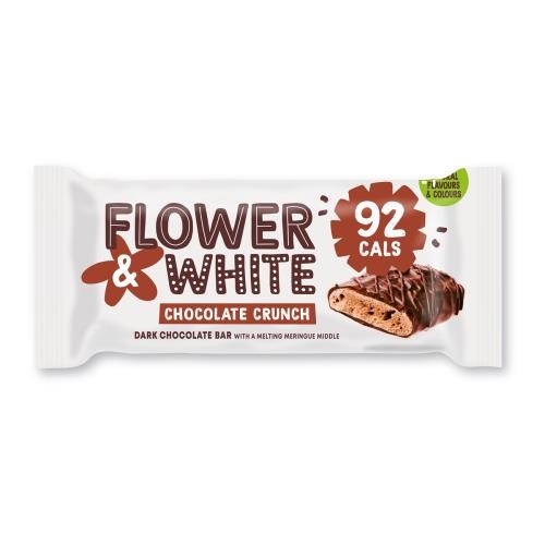 Flower & White Meringue Bar - 12x20g Chocolate Crunch