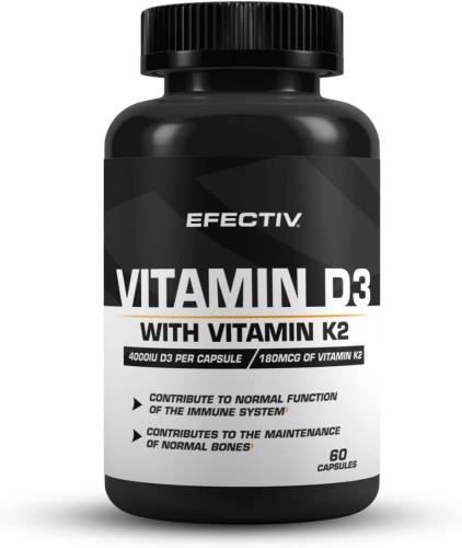 Efectiv Nutrition - Vitamin D3 & K2 60 Caps