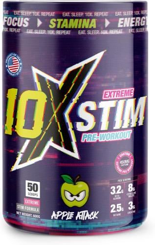 10X Athletic STIM Pre-Workout - 600g Apple Attack