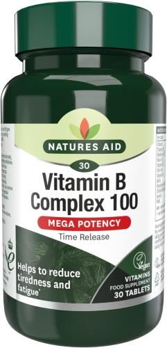 Natures Aid - Vit B Complex 100mg Time Release 30 Tabs