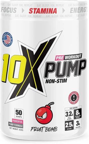 10X Athletic PUMP Pre-Workout - 600g Fruit Bomb