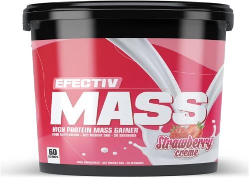 Efectiv Nutrition Protein Mass Gainer - 5kg Strawberry Crème