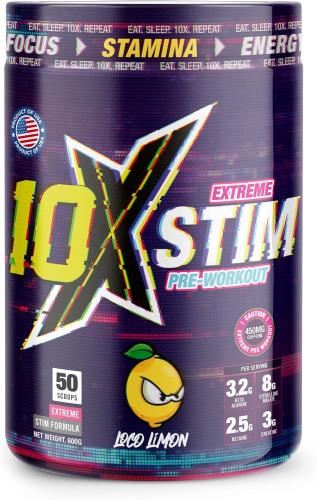 10X Athletic STIM Pre-Workout - 600g Loco Limon