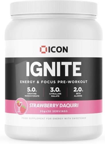 ICON Nutrition IGNITE Pre-Workout - 600g Strawberry Daquiri