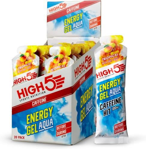 HIGH5 Energy Gel: Aqua Caffeine - 20x66g Tropical