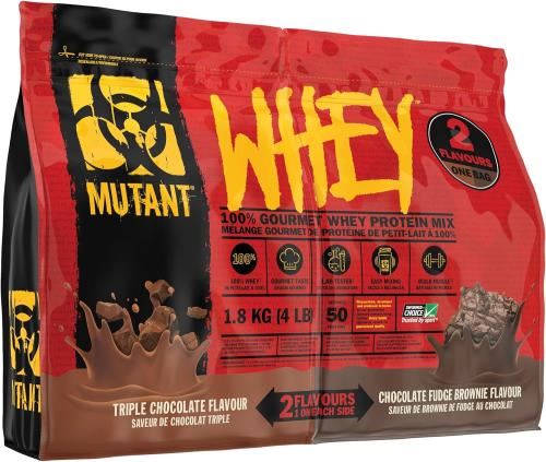 Mutant Whey Protein Blend Dual Chamber - 1.8kg Triple Chocolate/Choc Fudge Brownie