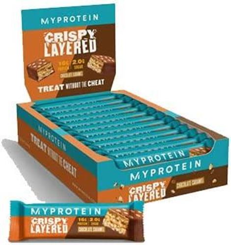 MyProtein Crispy Layered Protein Bar - 12x58g White Chocolate Peanut