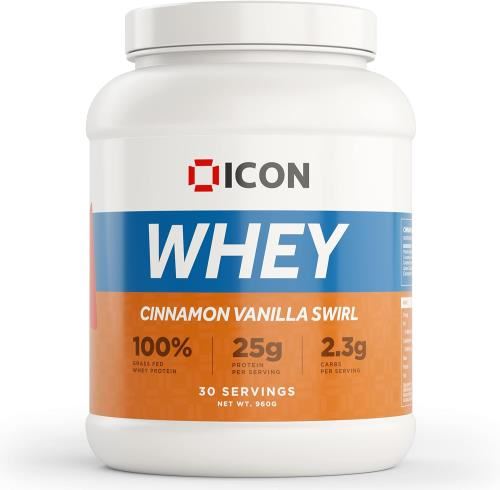 ICON Nutrition 100% Whey Protein - 960g Cinnamon Vanilla Swirl