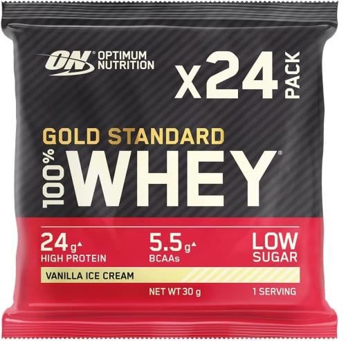 Optimum Nutrition Gold Standard 100% - Whey Protein 24x30g Vanilla Ice Cream