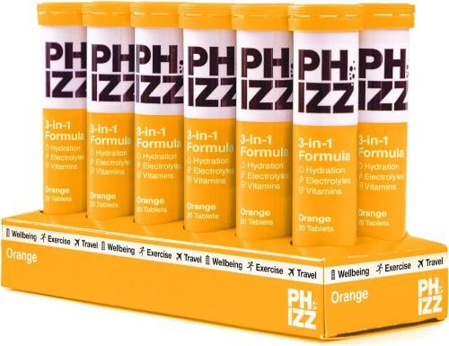 Phizz Effervescent 3 in 1 Tablets - 12x20 Tabs Orange