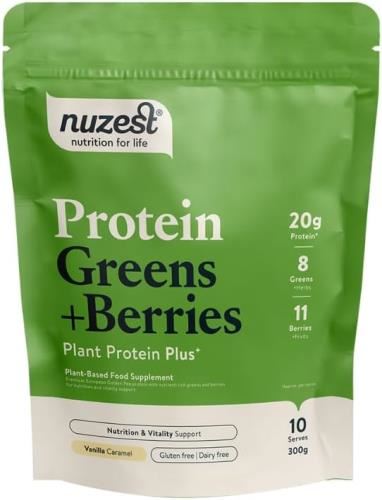 Nuzest Greens + Berries - 300g Vanilla Caramel