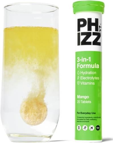 Phizz Effervescent 3 in 1 Tablets - 12x20 Tabs Mango