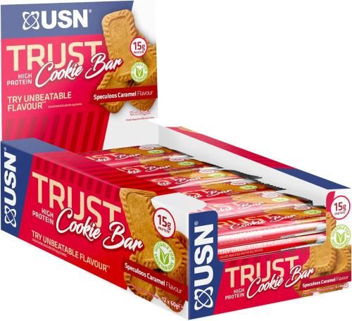 USN Trust Cookie Bar - 12x60g Speculoos Caramel