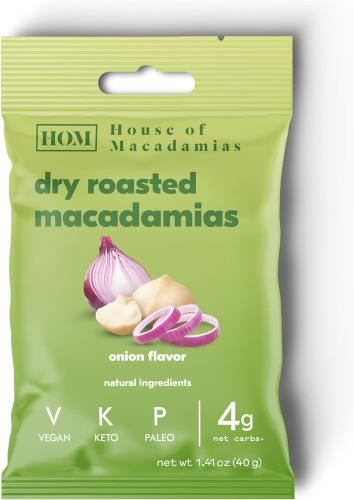 House Of Macadamia Nuts Vegan - Dry Roasted 12x40g Onion