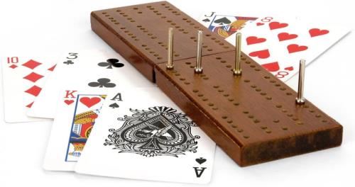 Cribbage - Wooden Board Game with Cards, Boards & Pins