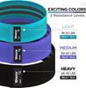 Picture of RDX: Resistance Band Set Fabric - Multi Blues: Set of 3 (Heavy Duty)