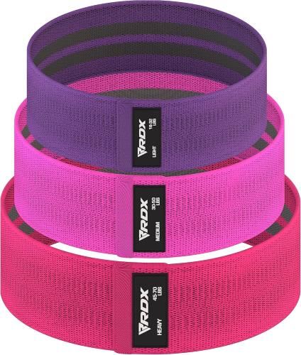 RDX: Resistance Band Set Fabric - Multi Purples: Set of 3