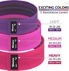 Picture of RDX: Resistance Band Set Fabric - Multi Purples: Set of 3 (Heavy Duty)