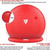 Picture of RDX: Yoga Ball PVC 75cm - Red (Inc. Base & Straps)