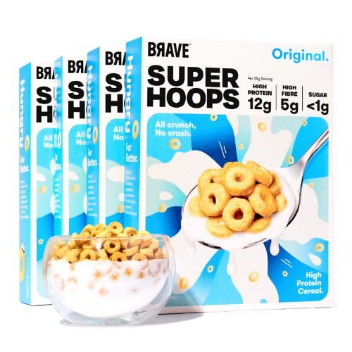 Brave Super Hoops Protein Cereal - 245g Vanilla