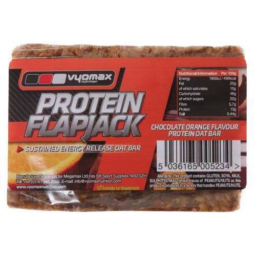 Vyomax Nutrition Protein Flapjacks - 12x100g Chocolate Orange