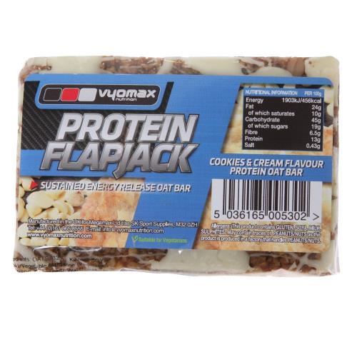 Vyomax Nutrition Protein Flapjacks - 12x100g Cookies & Cream