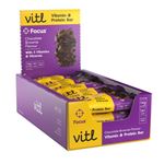 Vitl Vitamin & Protein Bar - Focus 15x40g Chocolate Brownie