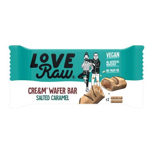 LoveRaw Vegan Cream Wafer Bar - 12x45g White Choc
