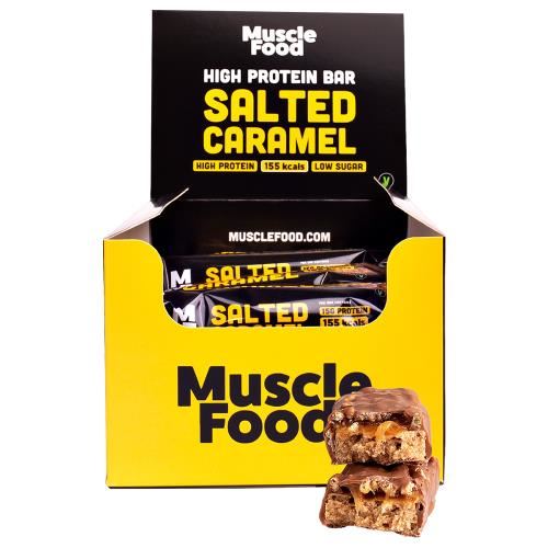 MuscleFood High Protein Bar - 12x45g Salted Caramel