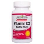 Natures Aid - Vitamin D3 5000iu (125ug) 60 Tabs