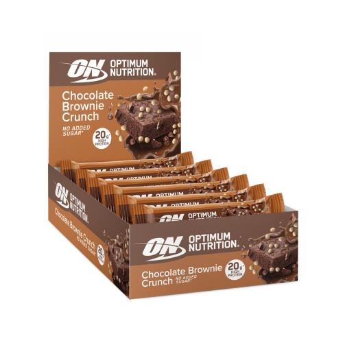 Optimum Nutrition Crunch Protein Bar - 10x65g Choc Brownie