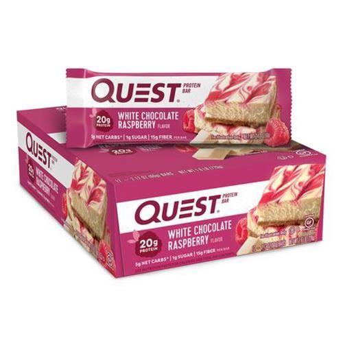 Quest Nutrition Protein Bar - 12x60g White Chocolate Raspberry