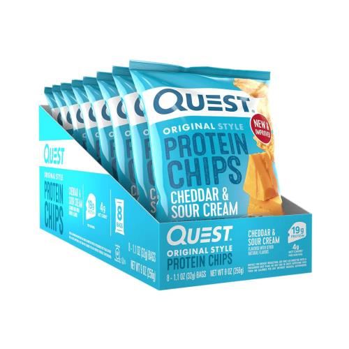 Quest Nutrition Protein Chips - 8x32g Cheddar & Sour Cream