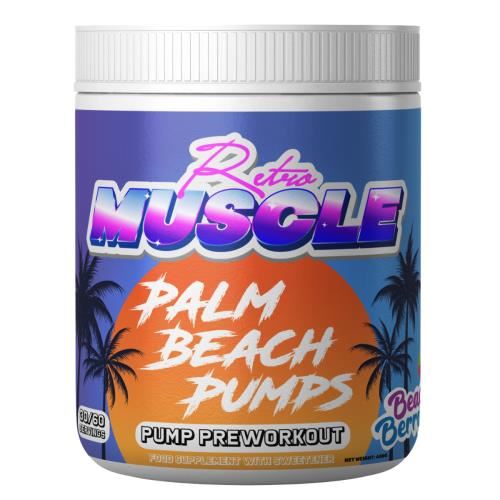 Retro Muscle Palm Beach Pumps - 480g Beach Berry