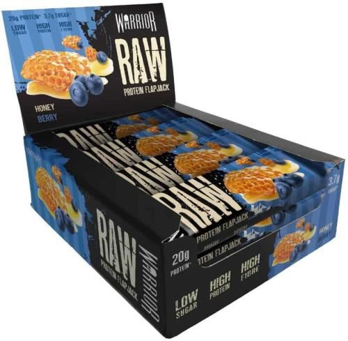 Warrior Raw Protein Flapjack - Honey Berry 12 x 75g Pack