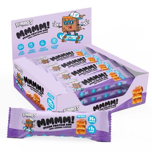 Yummo's Mmmm! Vegan Protein Bar - 12x55g Peanut Butter & Jelly