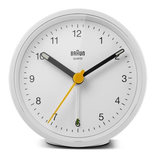 Braun Analogue Alarm Clock - BC12W White