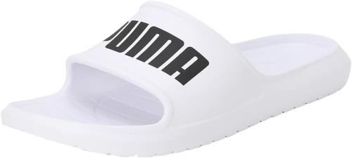 Picture of Puma Unisex Divecat V2 Lite Sliders - White/Black (UK Size 11)