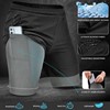 Picture of RDX Men's T16 2-in-1 Compression Shorts - Black (UK Size XL)