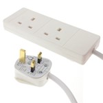 Power Adapters - 2 Way Splitter Extension UK 3 Pin: 1m Cable