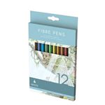 Artiste Fibre Pens: 12 Colours 3mm Tip - 12 Pack