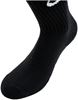 Picture of Nike Everyday Cushioned Crew Socks: 3 Pack - Black (UK Size L)