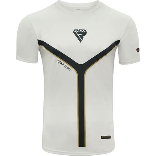 Picture of RDX Men's T17 Aura T-Shirt - White/Gold (UK Size L)