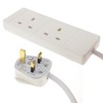 Power Adapters - 2 Way Splitter Extension UK 3 Pin: 1m Cable