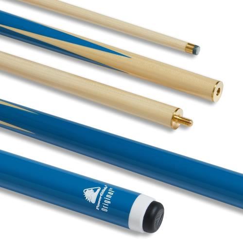 Powerglide Snooker Cue - Original 2 Piece 57" 10mm Tip: Blue