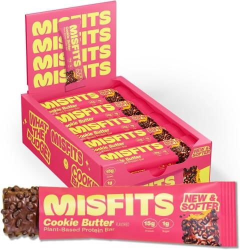 Misfits Plant-Based Protein Bar - 15x50g Cookie Butter