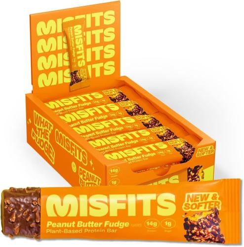 Misfits Plant-Based Protein Bar - 15x50g Peanut Butter Fudge