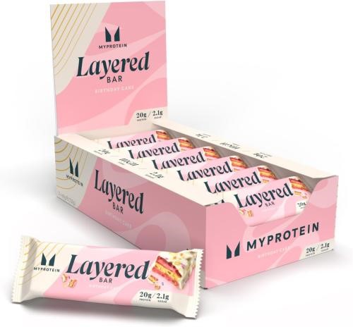 MyProtein Layered Protein Bar - 12x60g Vanilla Birthday Cake