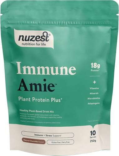 Nuzest Plant Protein Plus+ - Immune Amie 250g Natural Chocolate Flavour